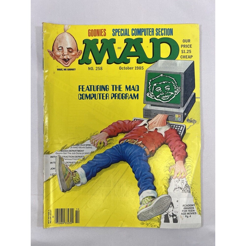 Vintage Original MAD Magazine #258 October 1985 Goodies - Special Computer Sect